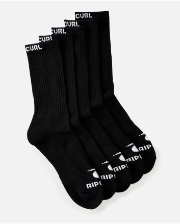 Pack 5 Pares Calcetines deportivos Rip Curl Brand Negros para hombre