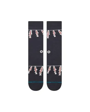 Calcetines Stance Gone Fishin Crew Azul Marino Unisex 