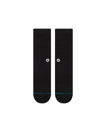 Calcetines Stance Icon Crew Sock Negro-Blanco Unisex 