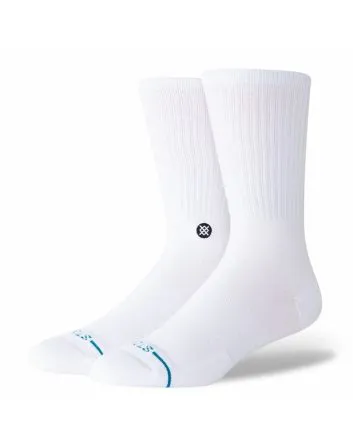 Calcetines Stance Icon Blancos y Negros Unisex 