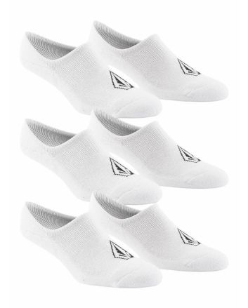 Calcetines invisibles Volcom Stones No Show Blancos Talla 42-46 para hombre