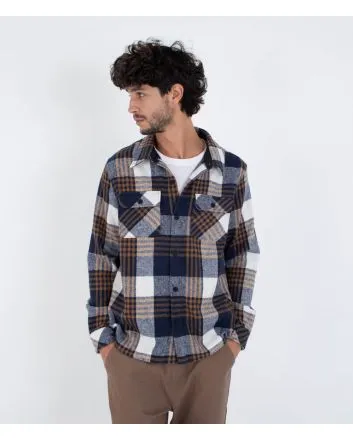 Hombre con camisa de franela Hurley Ranger Azul Marino a cuadros 
