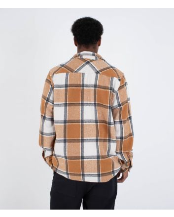 Hombre con camisa de franela Hurley Ranger marrón a cuadros 