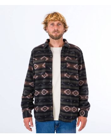 Hombre con Camisa polar de manga larga Hurley Santa Cruz Windchill negra