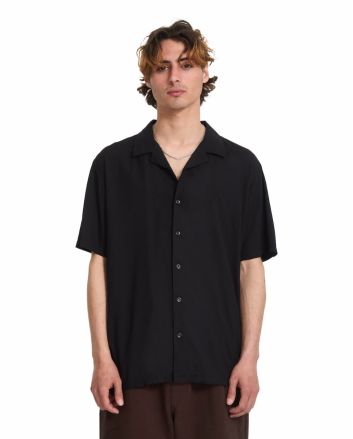 Hombre con camisa relajada de manga corta Volcom Single Stone Negra