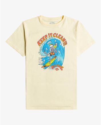 Camiseta de manga corta Billabong Keep It Clean amarilla para chico 8 a 16 años