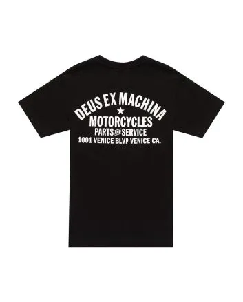 Camiseta de manga corta Deus Ex Machina Venice Address negra para hombre