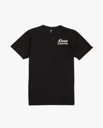 Camiseta con bolsillo Deus Ex Machina Ibiza Address Negra para hombre