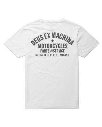 Camiseta de manga corta Deus Ex Machina Milano Address Blanca para hombre