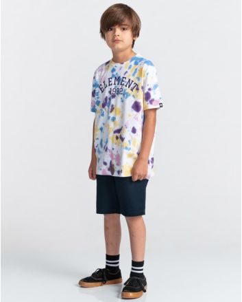 Camiseta de manga corta Element Dodgers Light Magma Tie Dye para chico 8 a 16 años