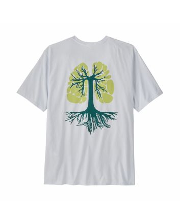 Camiseta Patagonia Run Like Roots Responsibili-Tee Blanca para hombre