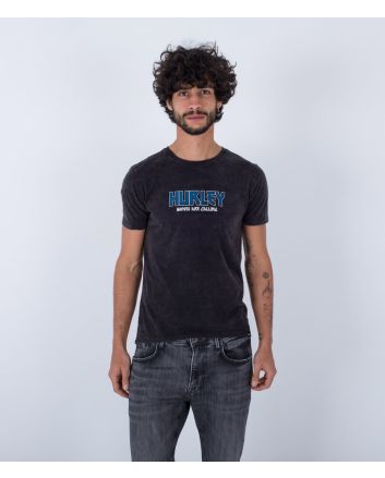 Hombre con camiseta de manga corta Hurley Oceancare Tour negra 