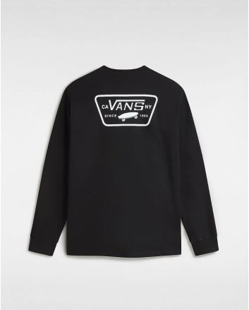 Camiseta de manga larga Vans Full Patch Back Negro-Blanco para hombre