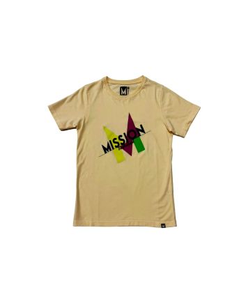 Camiseta de manga corta Mission Youth Basic Logo Surfschool Beige para niño/a de 8-16 años