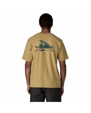 Hombre con Camiseta Patagonia M's Flying Fish Responsibili-Tee Amarilla