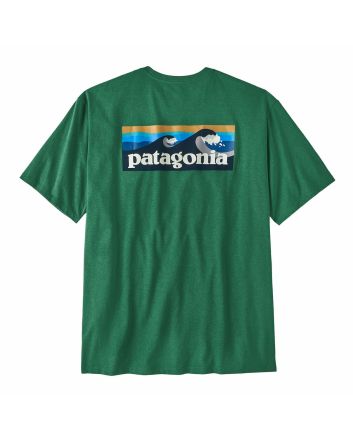 Camiseta de manga corta con bolsillo Patagonia Boardshort Logo Pocket Responsibili-Tee Verde para hombre