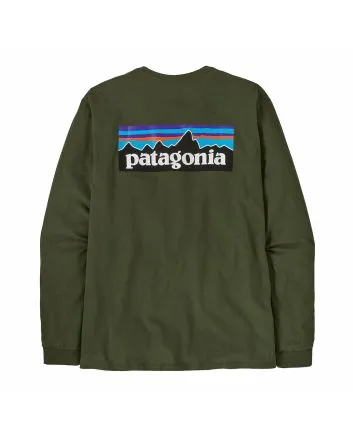 Camiseta de manga larga Patagonia M's LS P-6 Logo Responsibili-Tee Torrey Pine Green para hombre