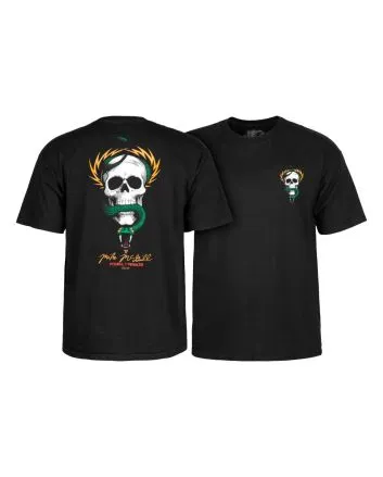 Camiseta de manga corta Powell Peralta Mike McGill Skull and Snake color negro para hombre