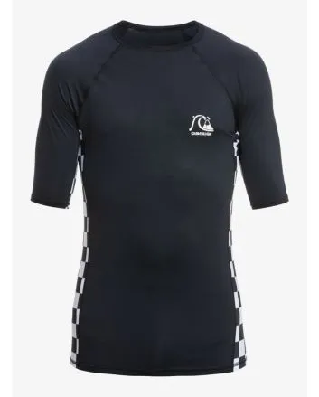 Camiseta de protección solar UPF 50 de manga corta Quiksilver Arch This Negra para hombre
