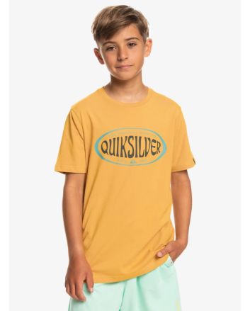 Niño con Camiseta de manga corta Quiksilver In Circles Youth Amarilla 