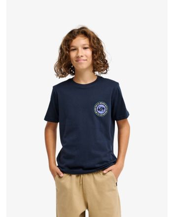 Niño con Camiseta de manga corta Quiksilver Youth Ev Duality Azul Marino Oscuro