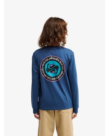 Niño con Camiseta de manga larga Quiksilver Youth Ev Duality LS azul denim 