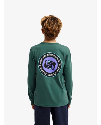 Niño con Camiseta de manga larga Quiksilver Youth Ev Duality LS verde bosque
