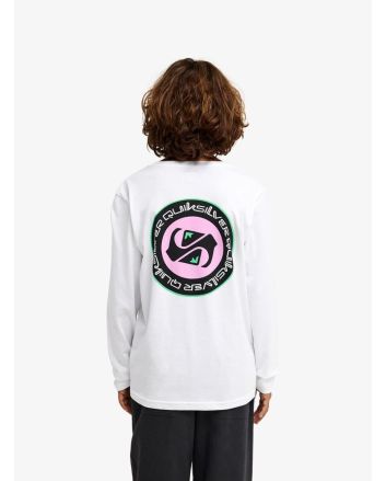 Niño con Camiseta de manga larga Quiksilver Youth Ev Duality LS blanca 