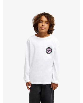 Niño con Camiseta de manga larga Quiksilver Youth Ev Duality LS blanca 