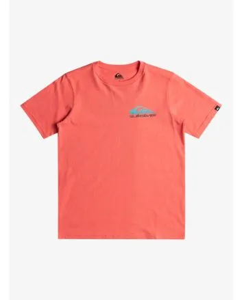 Camiseta de manga corta Quiksilver Omni Wave Youth coral para niño 8-16 años