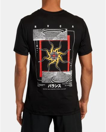 Hombre con Camiseta deportiva transpirable de manga corta RVCA Kelsey Niziolek Vent Negra