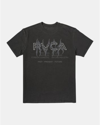 Camiseta de manga corta RVCA Metalurgy Negra para hombre