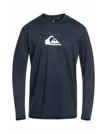 Camiseta surf de manga larga UPF 50 Quiksilver Solid Streak azul marino para niños de 8 a 16 años
