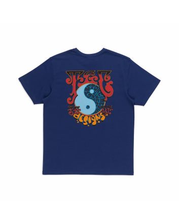 Camiseta orgánica de manga corta Town and Country Jon Logo Azul Marino para hombre