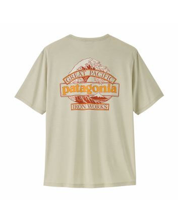 Camiseta técnica Patagonia Capilene Cool Daily Great Waves Dyno White para hombre