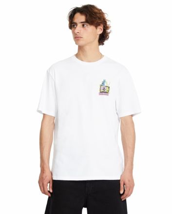 Hombre con Camiseta de manga corta Volcom CATV Blanca 