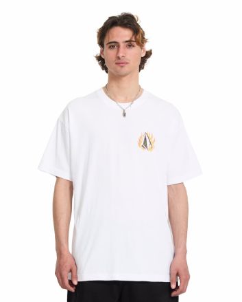 Hombre con camiseta Volcom Double Fantasy Blanca