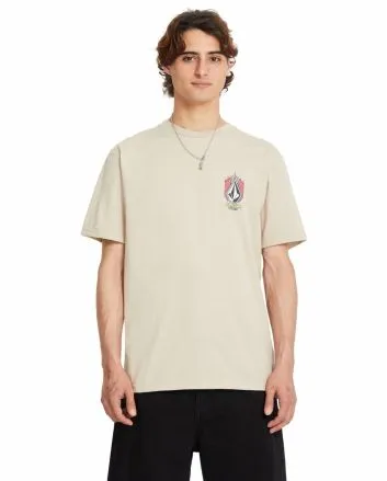 Hombre con camiseta de manga corta Volcom Draggin Stone Light Khaki
