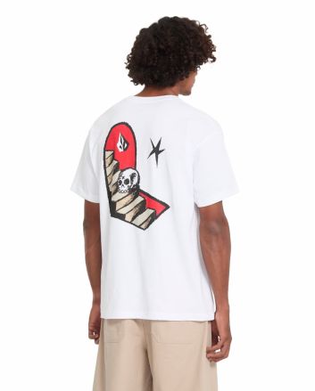 Hombre con camiseta Volcom FA Seth Conboy Blanca