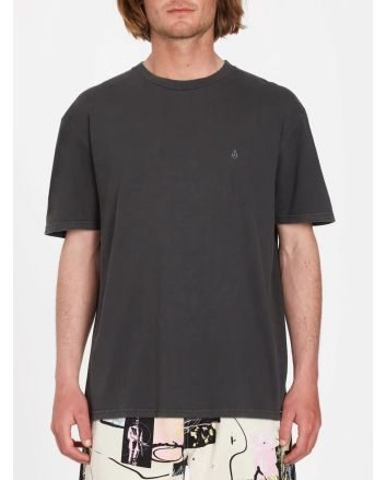 Hombre con camiseta de manga corta Volcom Solid Stone negra 