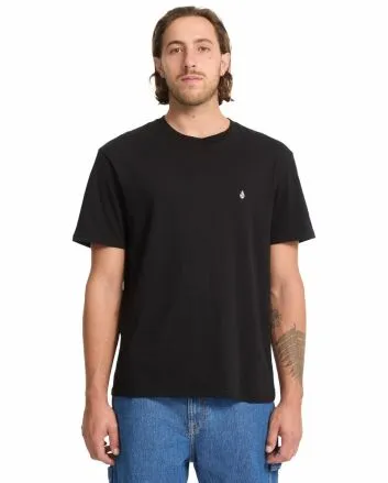 Hombre con camiseta básica de manga corta Volcom Stone Blanks Negra