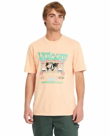Hombre con Camiseta de manga corta Volcom Worldly Pale Peach 