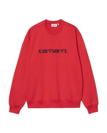 Sudadera Carhartt WIP Carhartt Sweatshirt Rojo Cereza-Azul Espacial para hombre