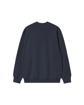 Sudadera Carhartt WIP Carhartt Sweatshirt azul marino con logo verde para hombre