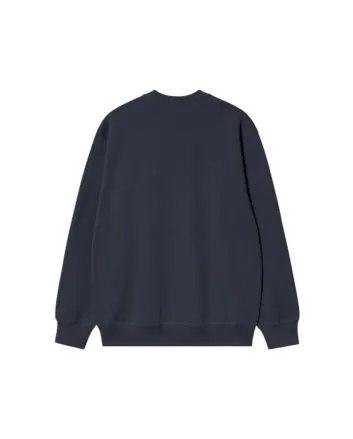 Sudadera Carhartt WIP Carhartt Sweatshirt azul marino con logo verde para hombre