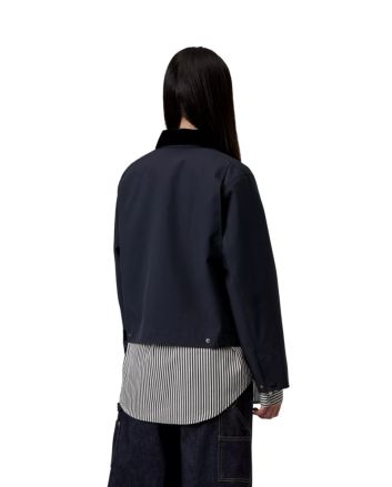 Mujer con chaqueta de entretiempo Carhartt WIP Womens Newkirk Summer Jacket Deep Night-Black