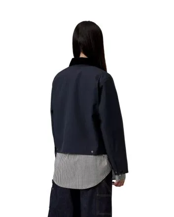 Mujer con chaqueta de entretiempo Carhartt WIP Womens Newkirk Summer Jacket Deep Night-Black