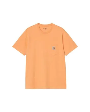 Camiseta Carhartt WIP Pocket naranja para hombre con bolsillo