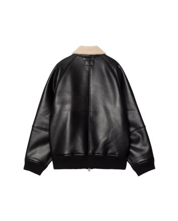 Cazadora de piel sintética Carhartt WIP Shelton Jacket color Negro-Natural para hombre