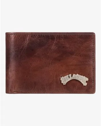 Cartera de cuero de triple hoja Arch Leather Wallet Chocolate para hombre